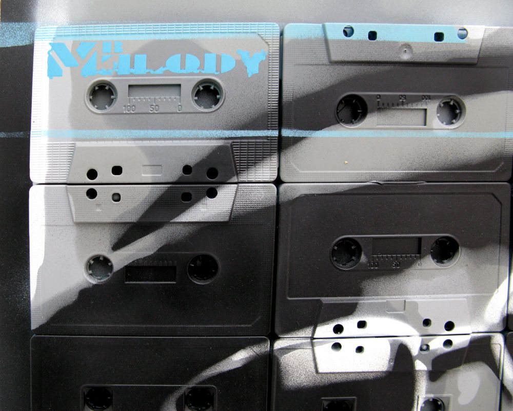Tableau de MR MELODY a pour titre READY TO DIE style street pop art, street art dim : MR MELODYprix:850