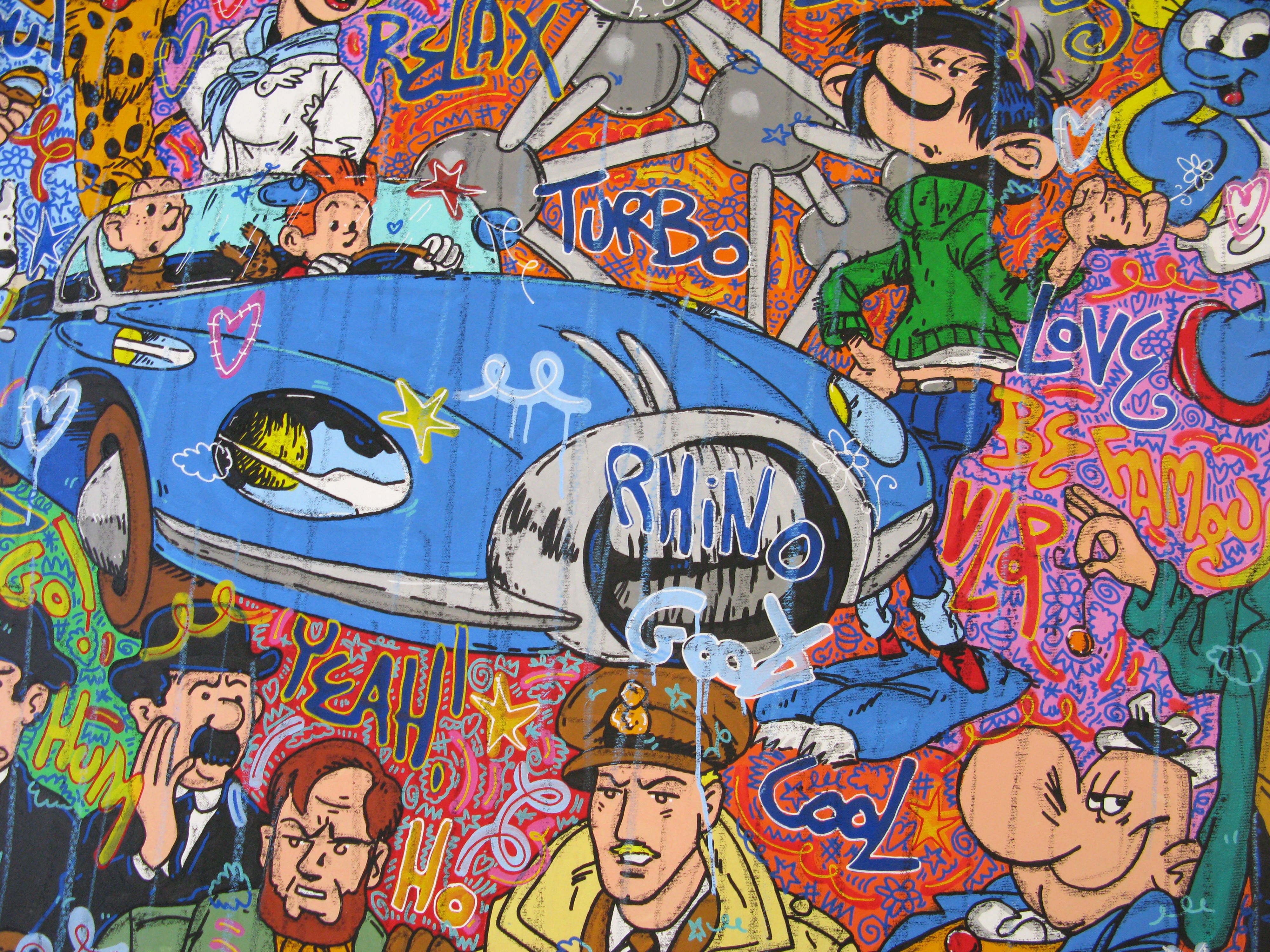 Tableau de RICO SAB a pour titre Good vibes Bruxelles style street pop art dim : RICO SABprix:2200