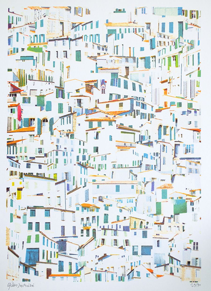 Risographie figuratif petit format ILE DE RE (FRANCE) – GILLES INVERNIZZI – 30 × 40 cm