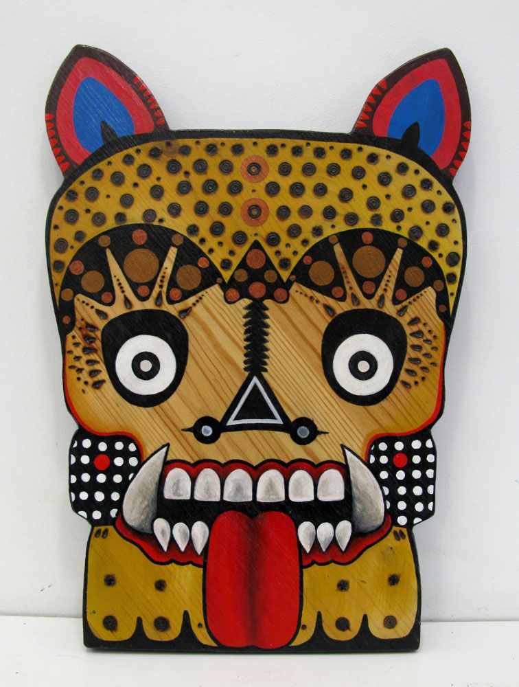Sculpture figuratif petit format marron MASQUE 1 – ALICIA COSTE – 26 × 37 cm