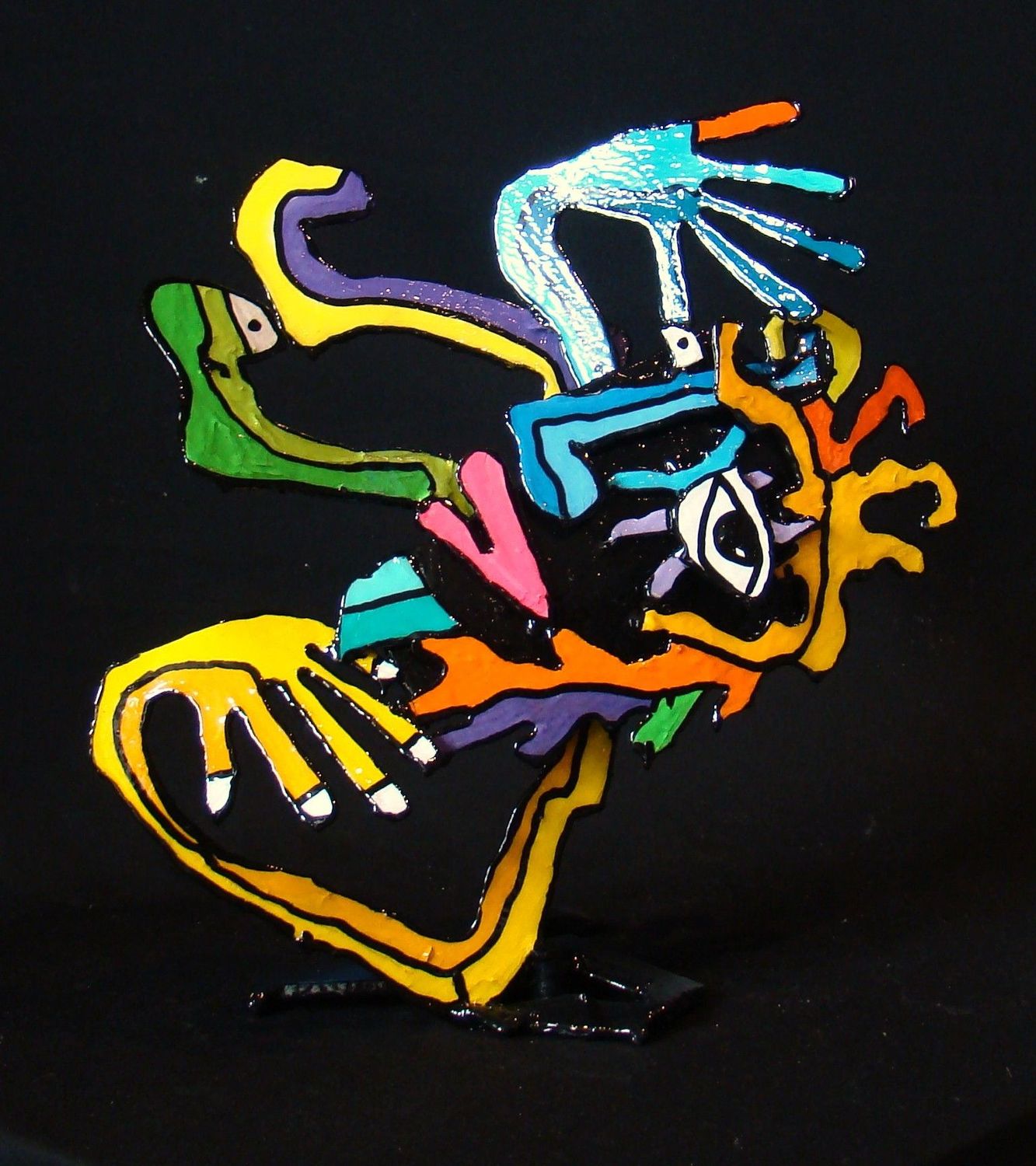 Sculpture graphique petit format Quand est-ce-que tout bascule? – MICHADU – 41 × 40 cm