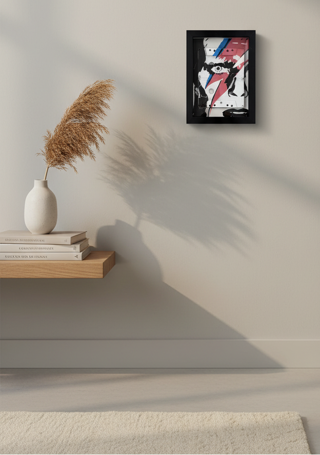Sculpture Aladdin Sane II - David Bowie de MR MELODY dans un intérieur – 15 × 20 cm