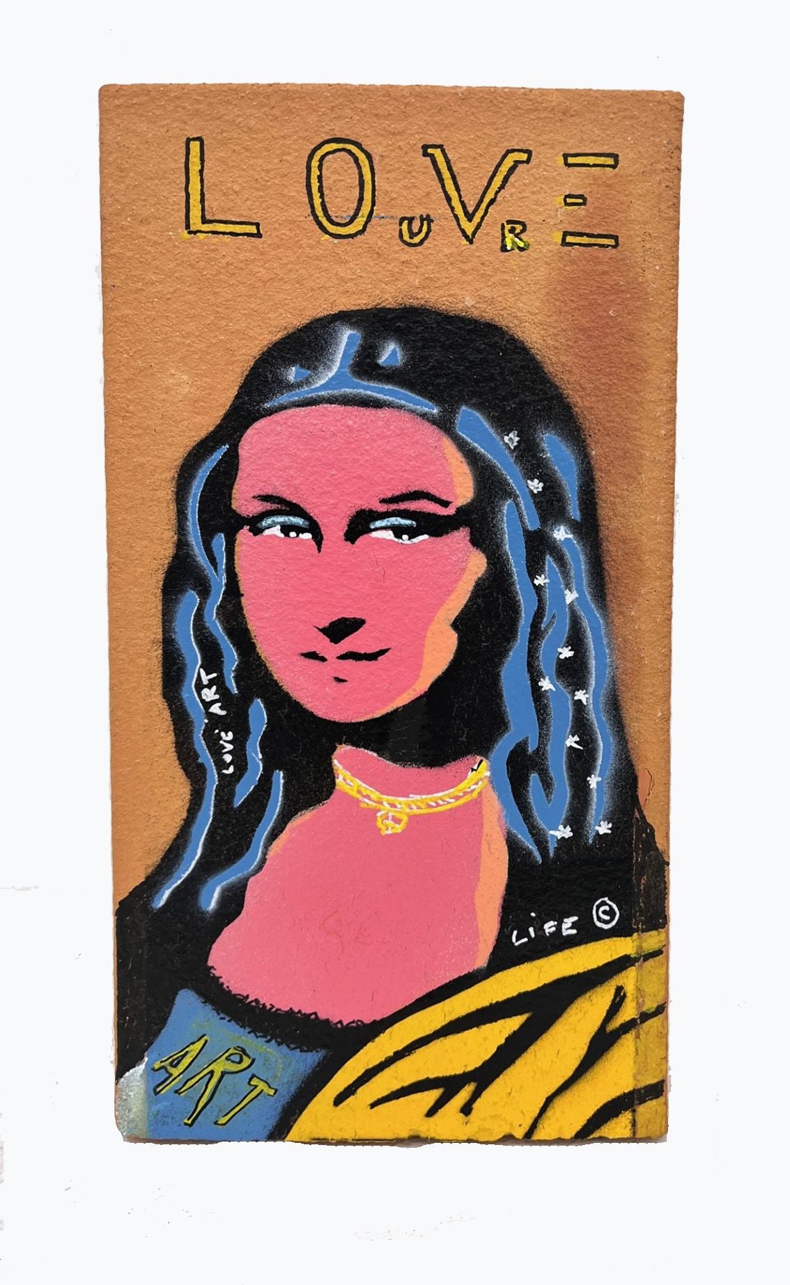 Sculpture petit format noir MONA LOUVRE – TIM6T – 10 × 22 cm