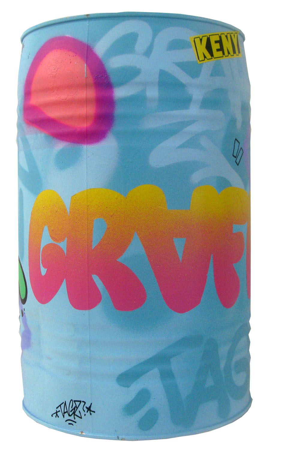Sculpture street art petit format DES LITRES DES COULEURS – KENY – 45 × 27 cm