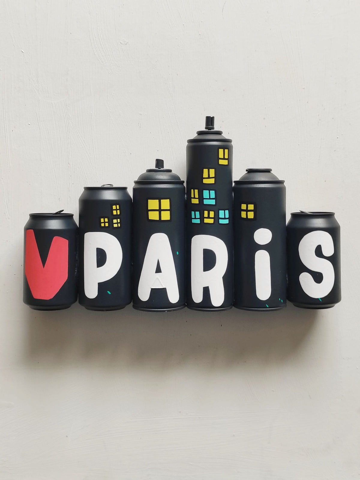 Sculpture street art petit format PARIS – ME LATA – 39 × 24 cm