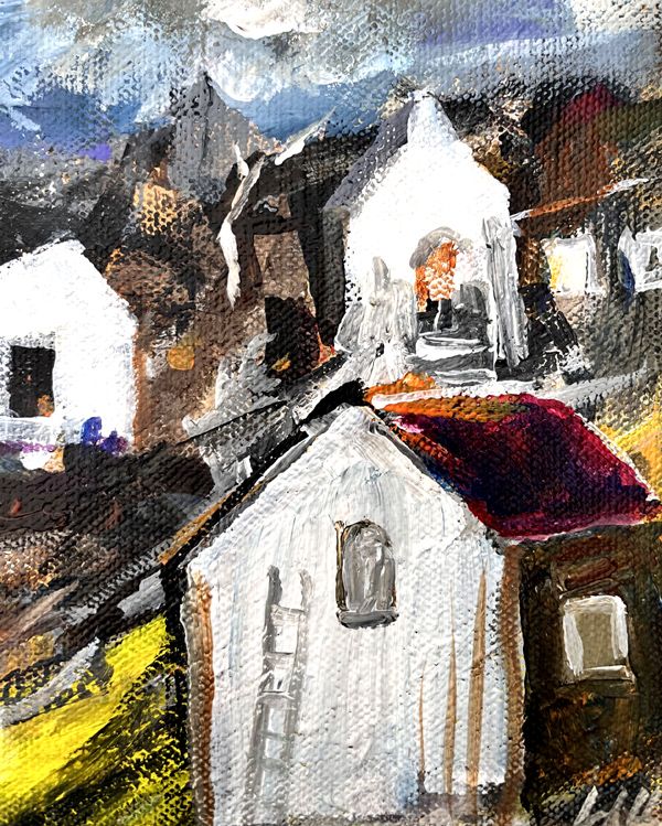 Tableau de IVAN TZONEV a pour titre SELO - 4 style figuratif dim : IVAN TZONEVprix:80