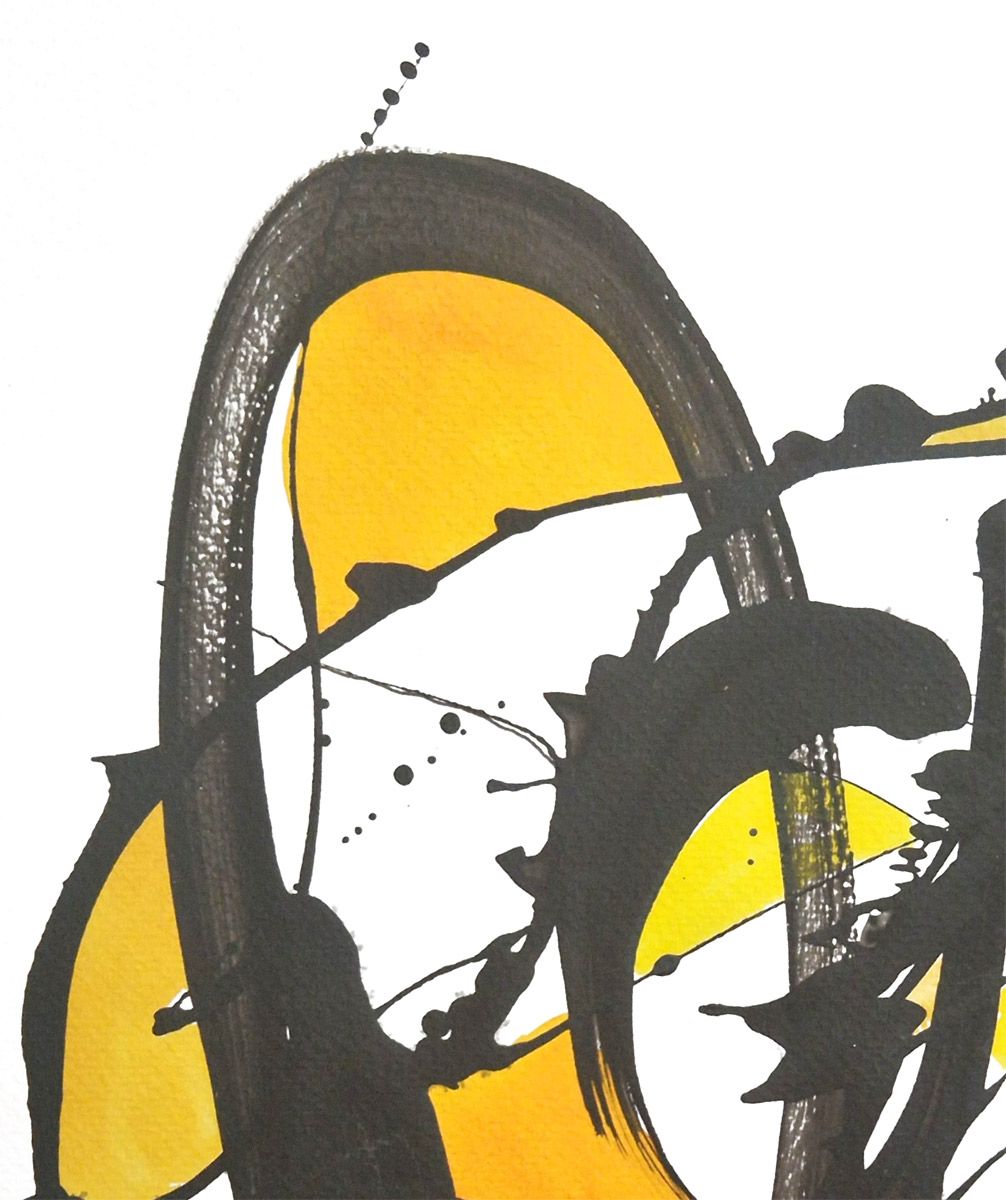 Dessin de STEPHANE RIME a pour titre Serie NONAME papier n°A165 style abstrait dim : STEPHANE RIMEprix:140
