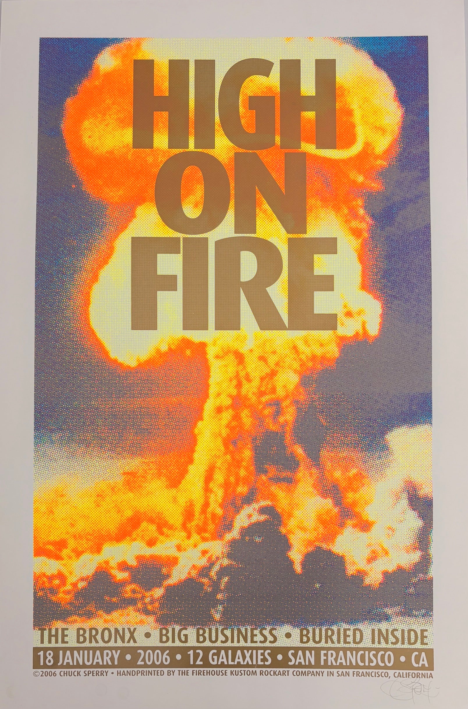 Serigraphie archives chuck sperry moyen format HIGH ON FIRE 2006 – CHUCK SPERRY – 89 × 59 cm