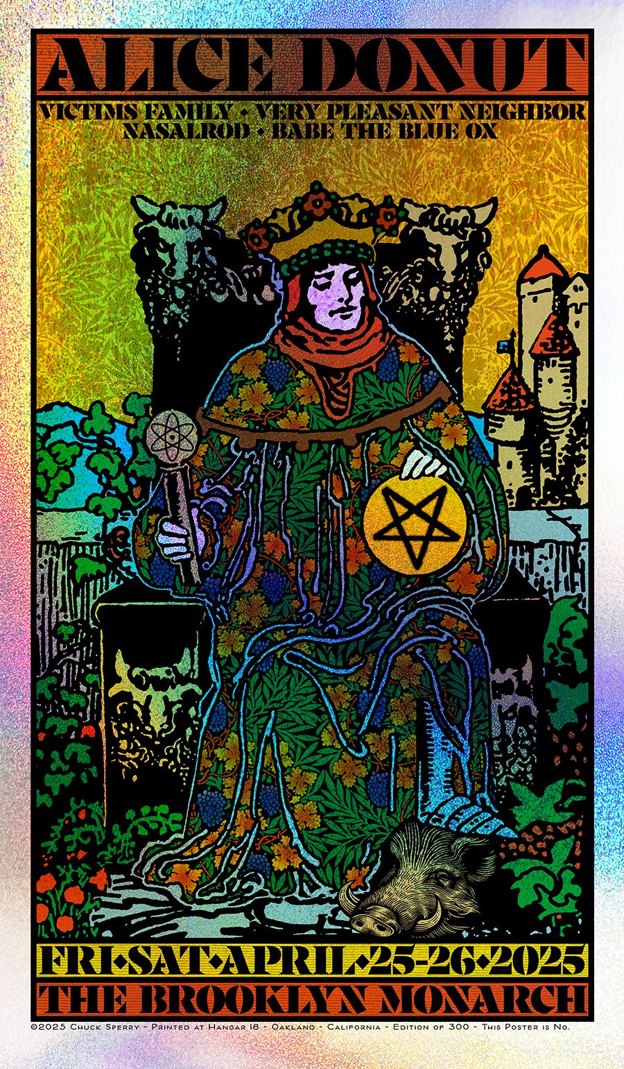 Serigraphie figuratif moyen format ALICE DONUT sparkle AP – CHUCK SPERRY – 50 × 86 cm