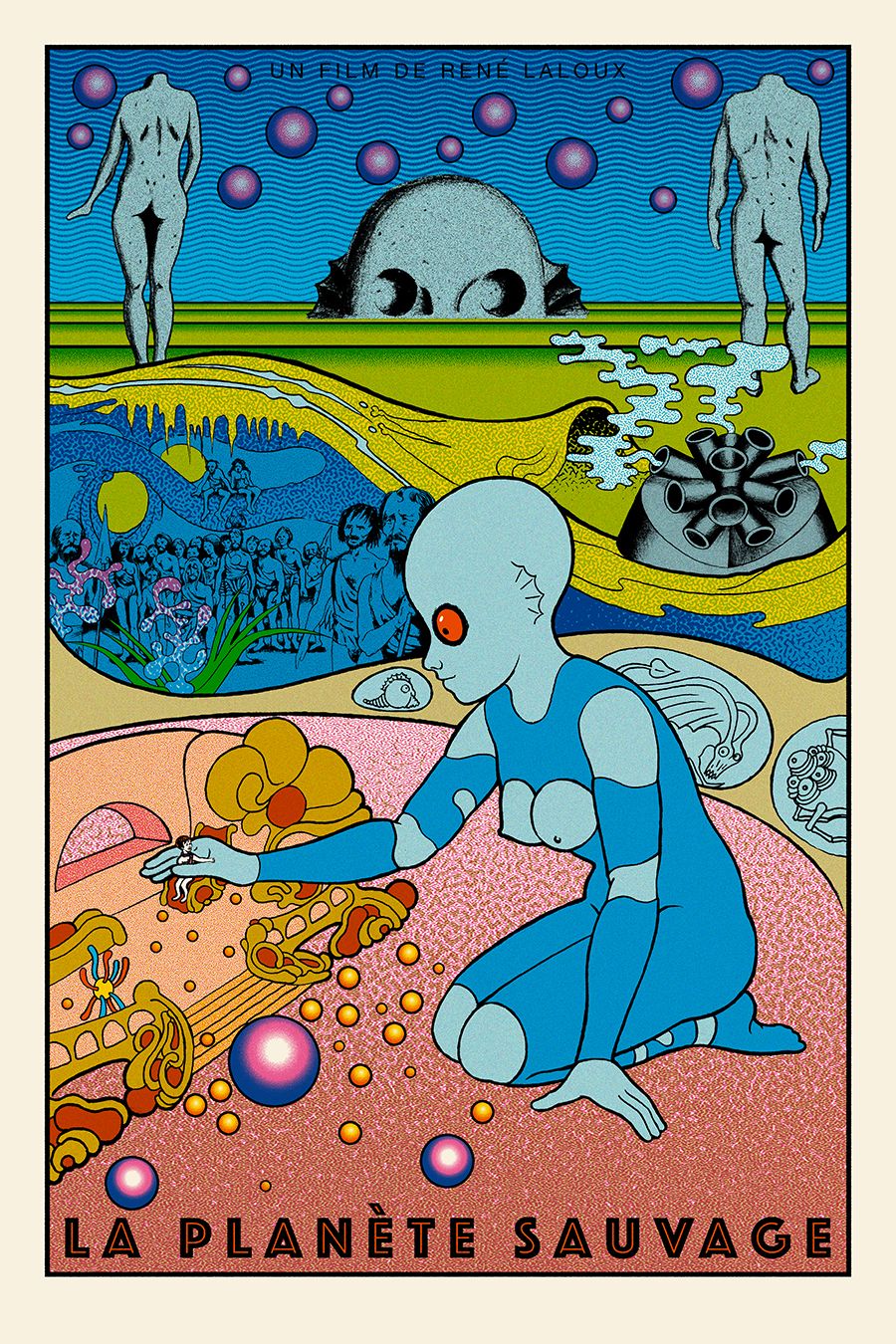 Serigraphie figuratif moyen format FANTASTIC PLANET regular AP – CHUCK SPERRY – 50 × 76 cm