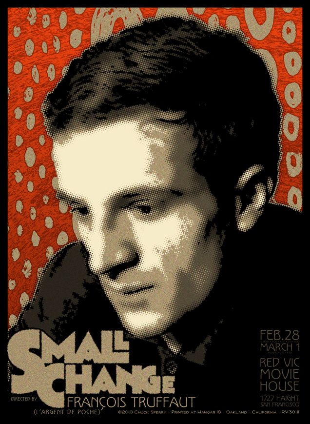 Serigraphie figuratif petit format TRUFFAUT – CHUCK SPERRY – 41 × 56 cm