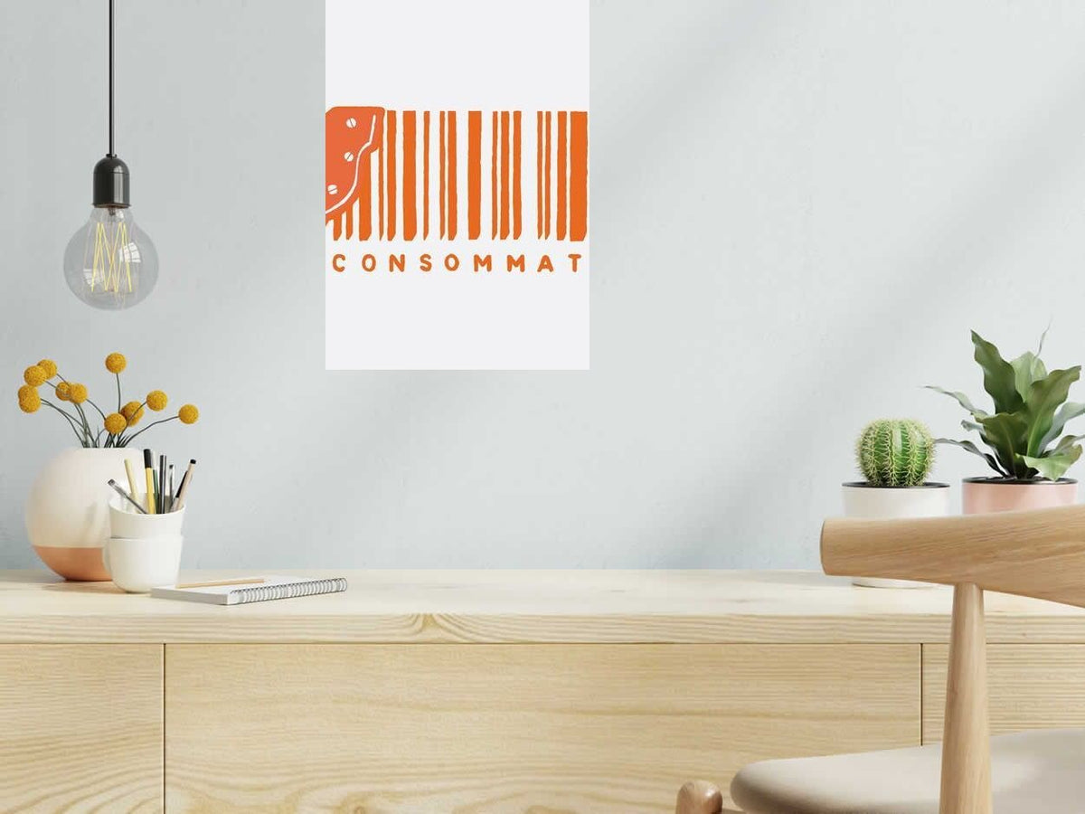 Serigraphie CONSOMMATION de DUGUDUS dans un intérieur – 50 × 70 cm
