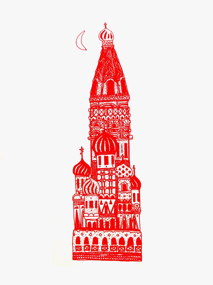 Serigraphie graphique petit format blanc et rouge SOVIET – JIBE – 30 × 40 cm