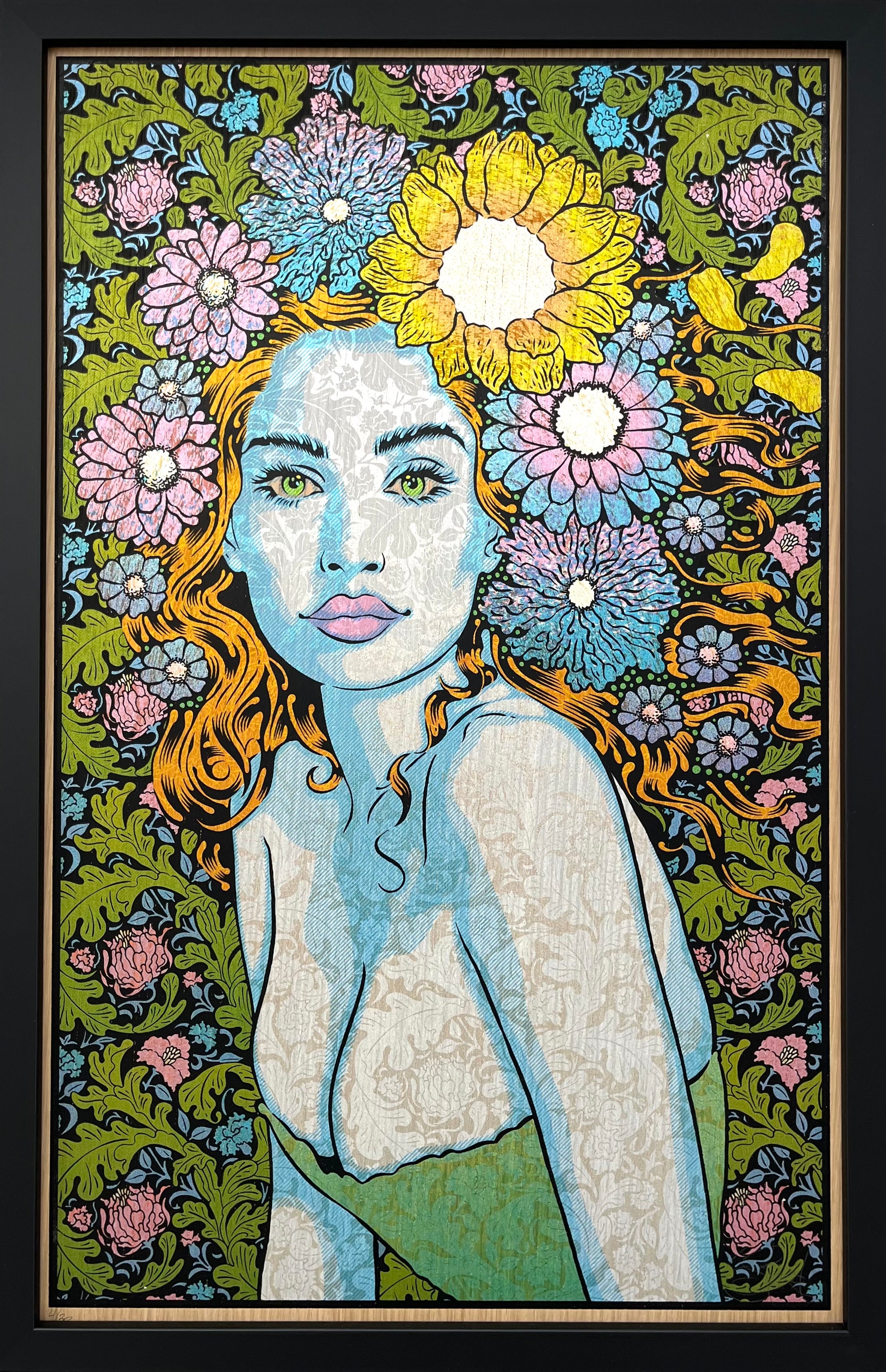Serigraphie moyen format IPHIGENIA wood panel – CHUCK SPERRY – 50 × 80 cm