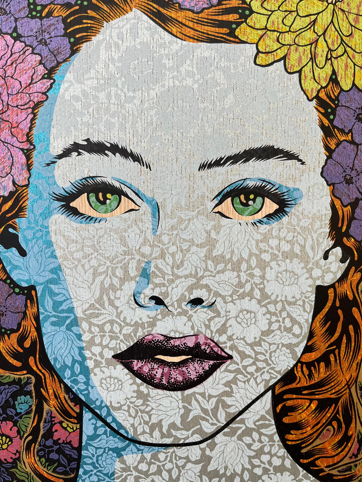 Serigraphie TRUTH wood panel de CHUCK SPERRY dans un intérieur – 45 × 60 cm