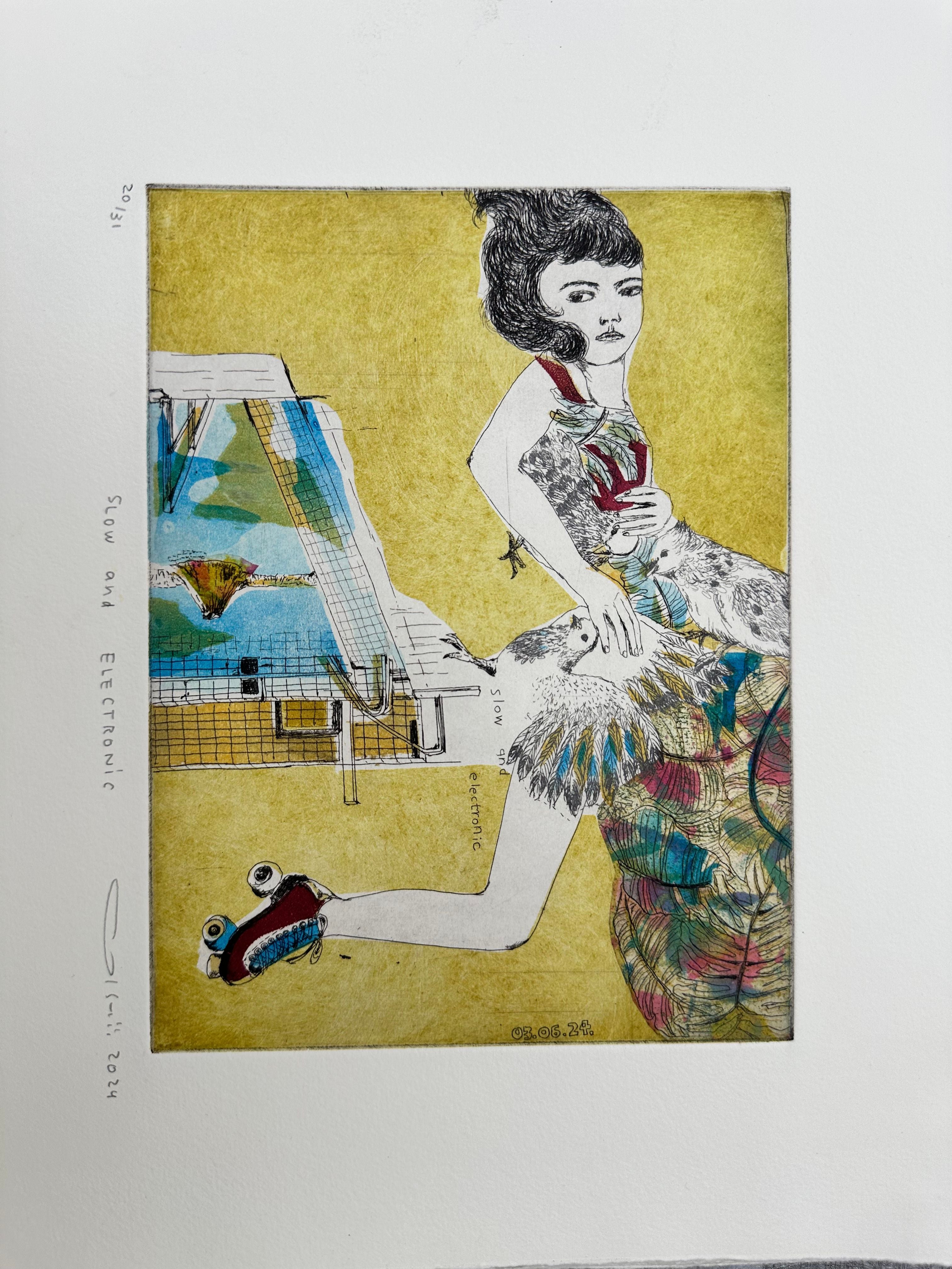 Editions d'art de ATSUKO ISHII a pour titre Slow and Electronic style figuratif dim : ATSUKO ISHIIprix:130