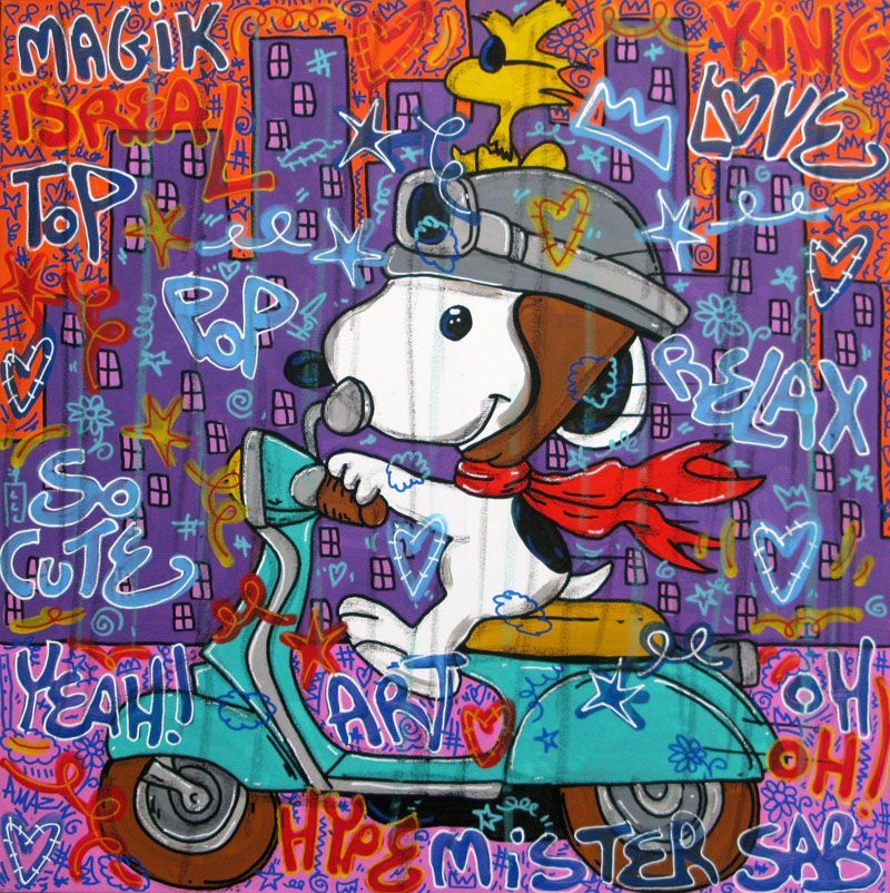 Tableau de RICO SAB a pour titre So cute style street pop art, street art dim : RICO SABprix:600