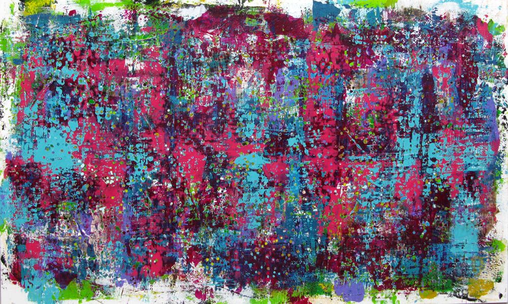 Tableau de CELINE WEBER a pour titre STONE CRISTAUX style abstrait dim : CELINE WEBERprix:2300