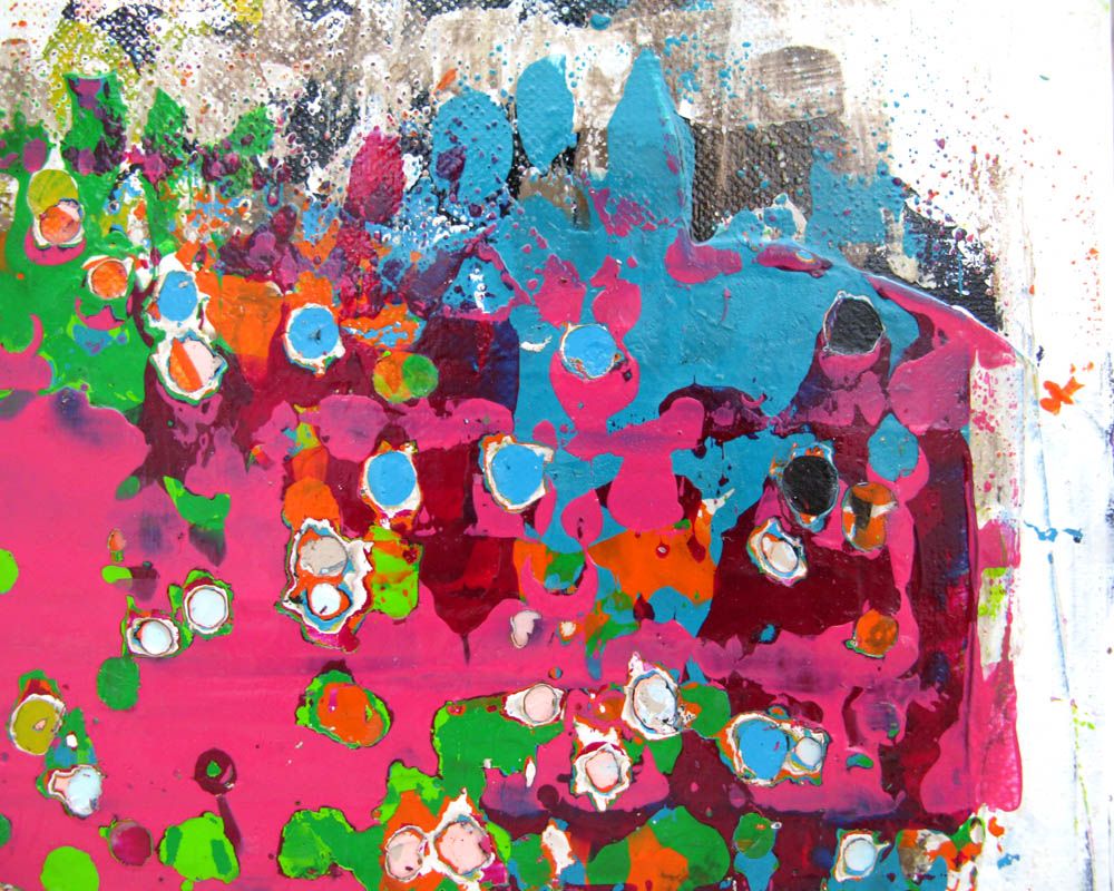 Tableau de CELINE WEBER a pour titre STONE KUNZITE 1 style abstrait dim : CELINE WEBERprix:360