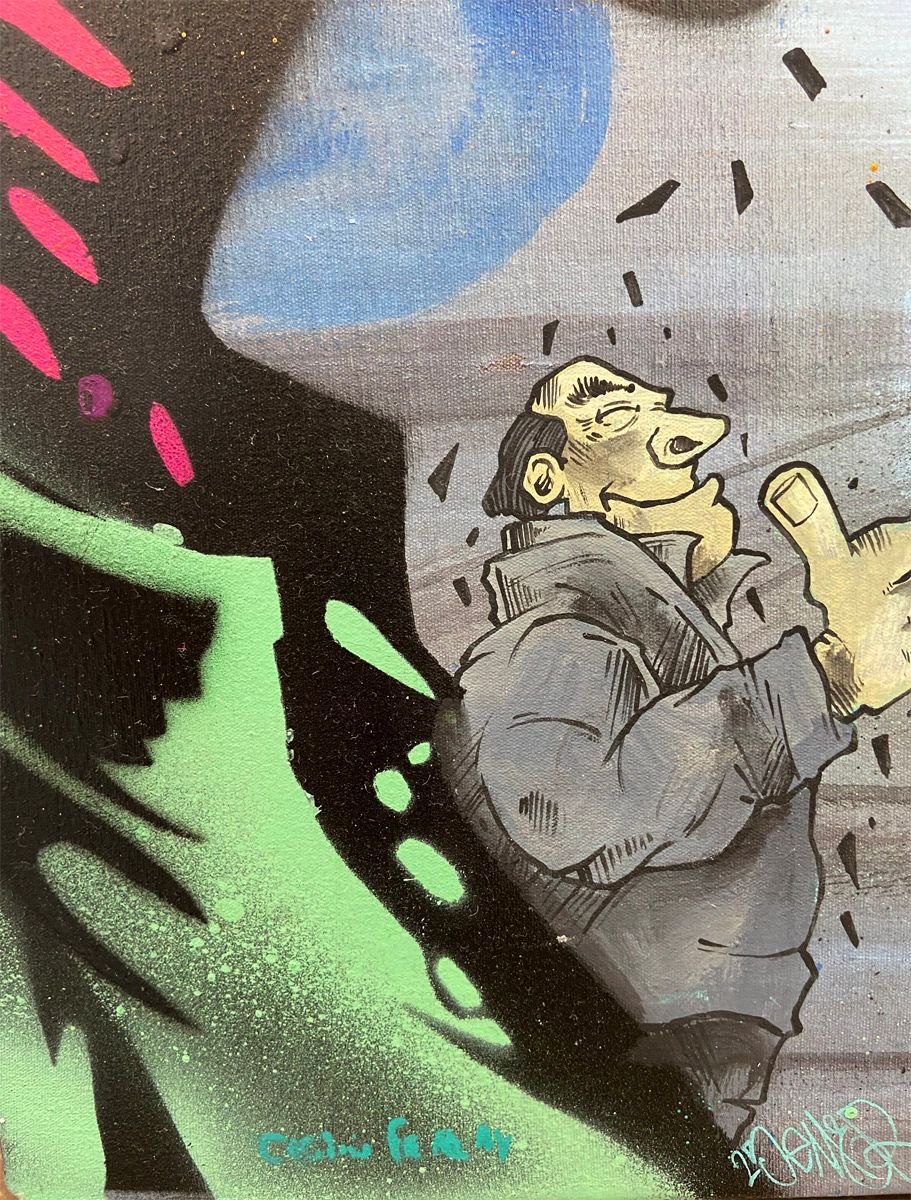 Tableau de Craig & Emer a pour titre Libertad style street art dim : Craig & Emerprix:850