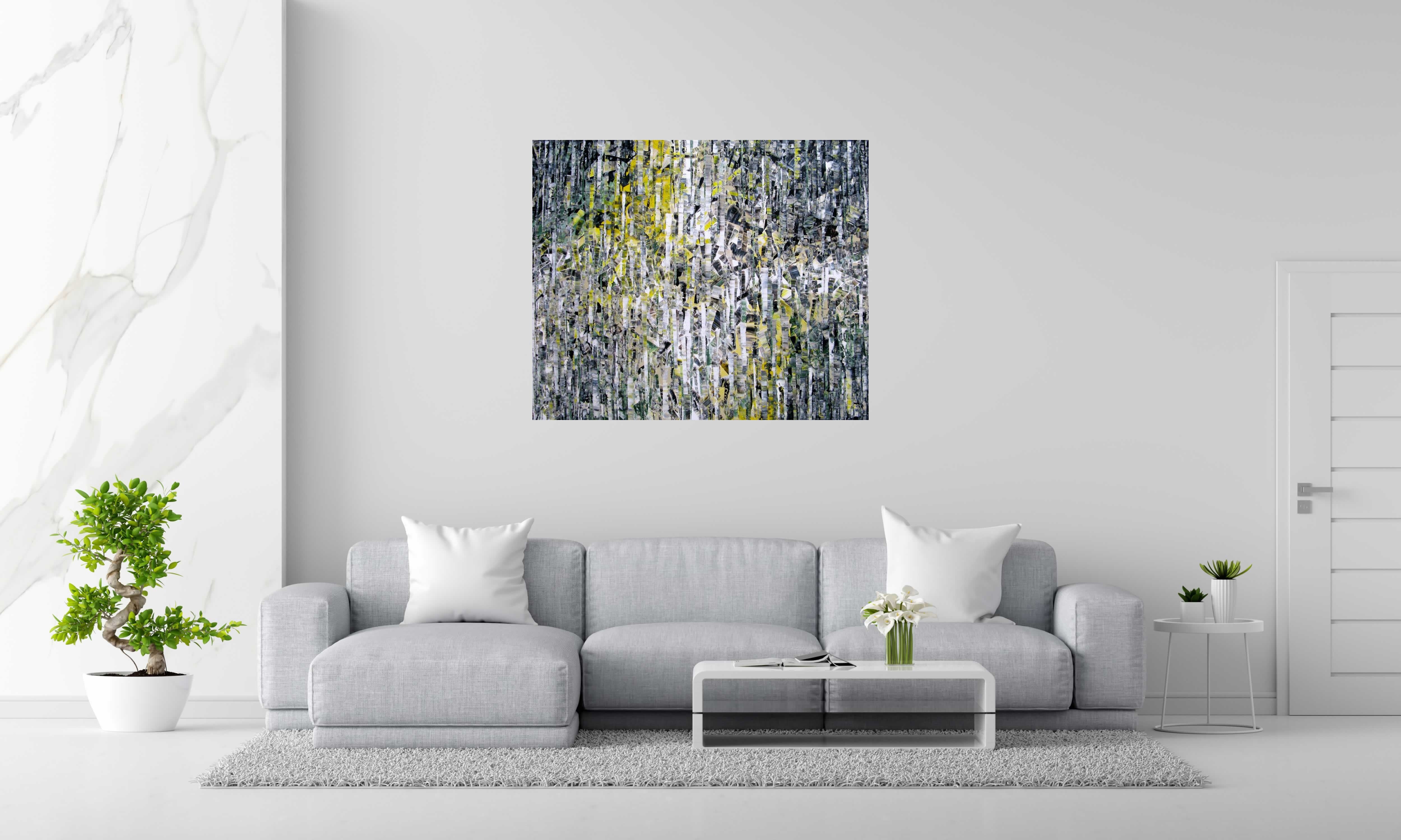 Tableau PEINTURE 09-2020-96 de ALAIN BECANNE dans un intérieur – 100 × 120 cm