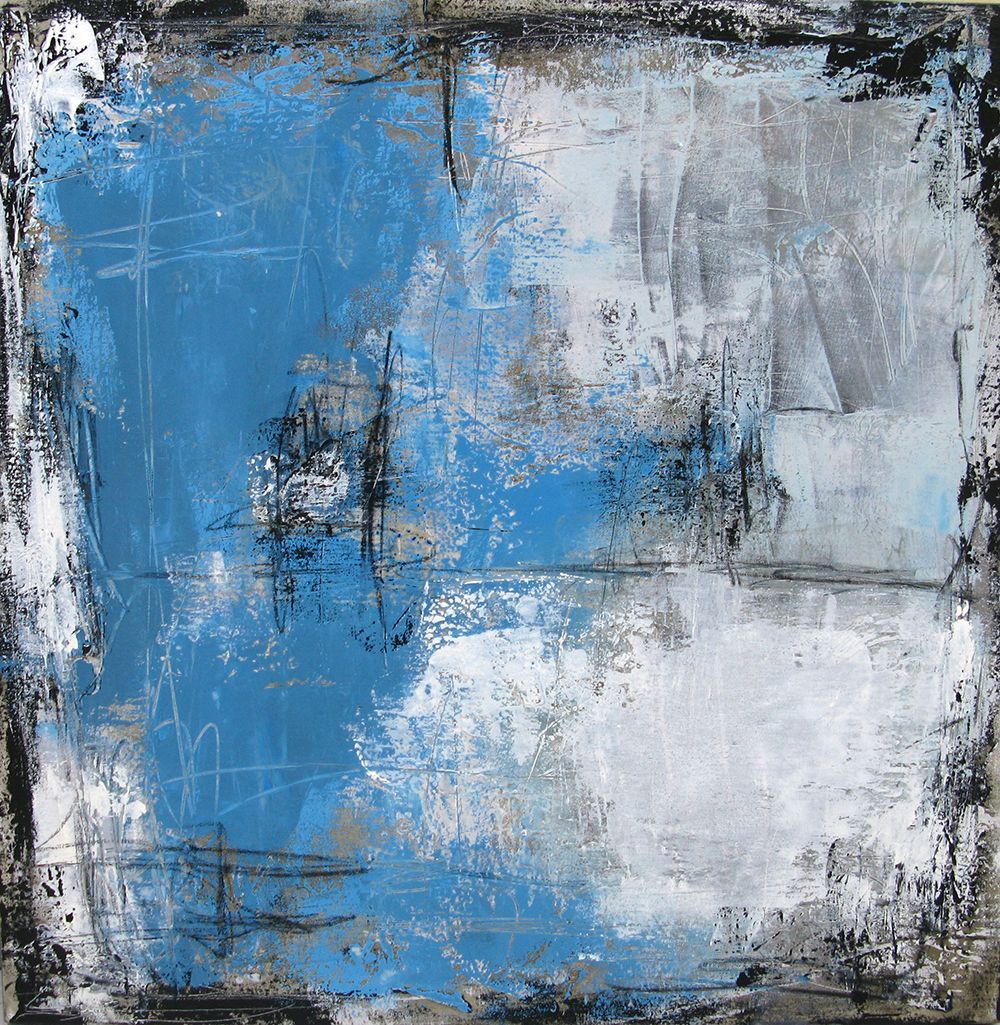 Tableau abstrait grand format BLUR – TANIA CARRARA – 80 × 80 cm