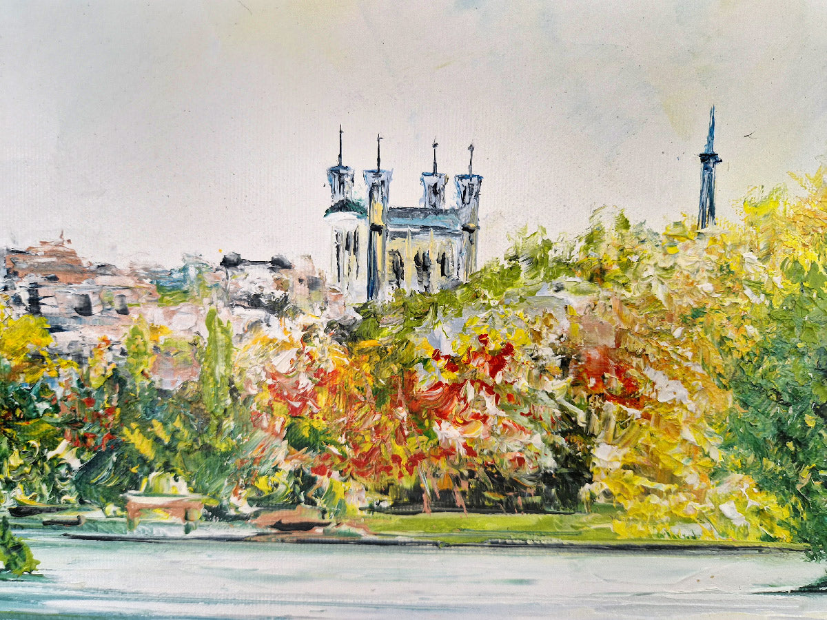 Tableau Belle journée parc tête d'or, Lyon de PHIL dans un intérieur – 80 × 100 cm