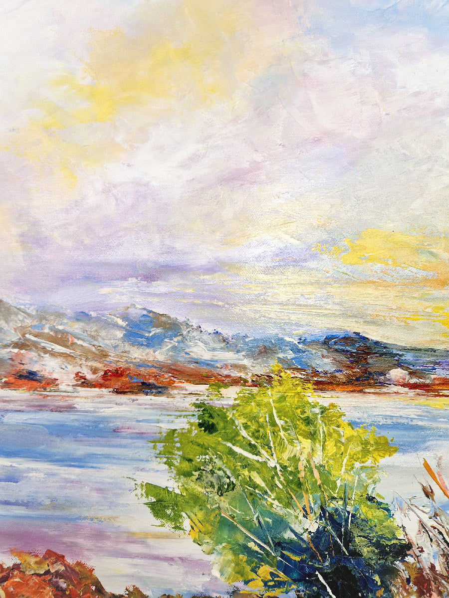 Tableau Fin de journée de PHIL dans un intérieur – 90 × 90 cm