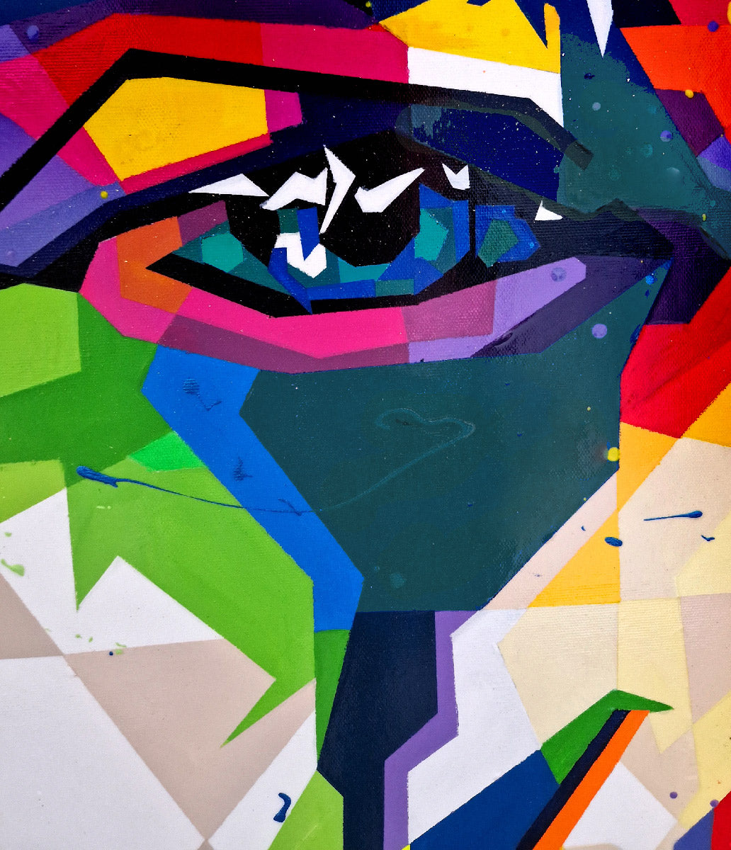 Tableau Joker de SCIMOC dans un intérieur – 116 × 89 cm