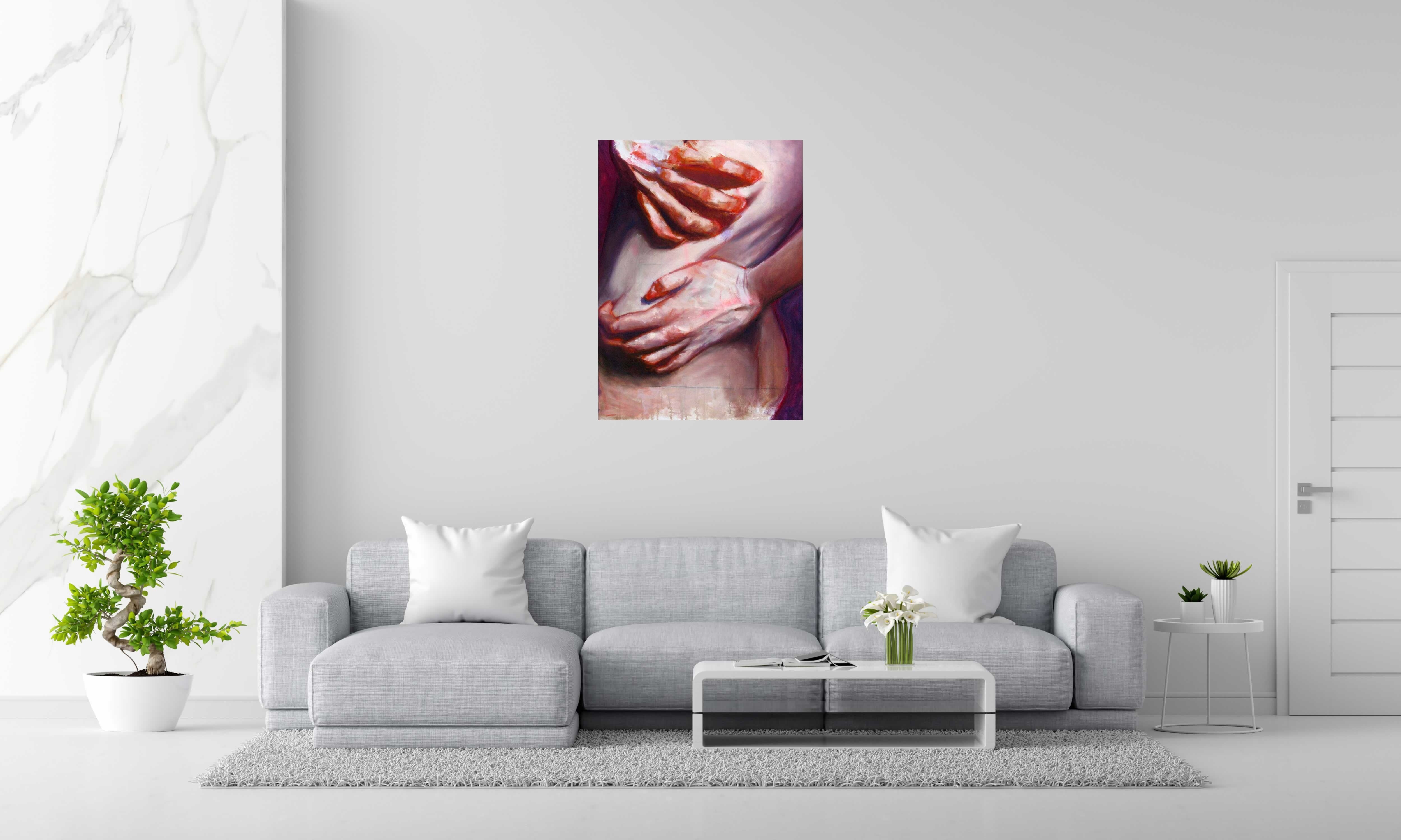 Tableau Hands de NAWEL AUBERT dans un intérieur – 73 × 100 cm
