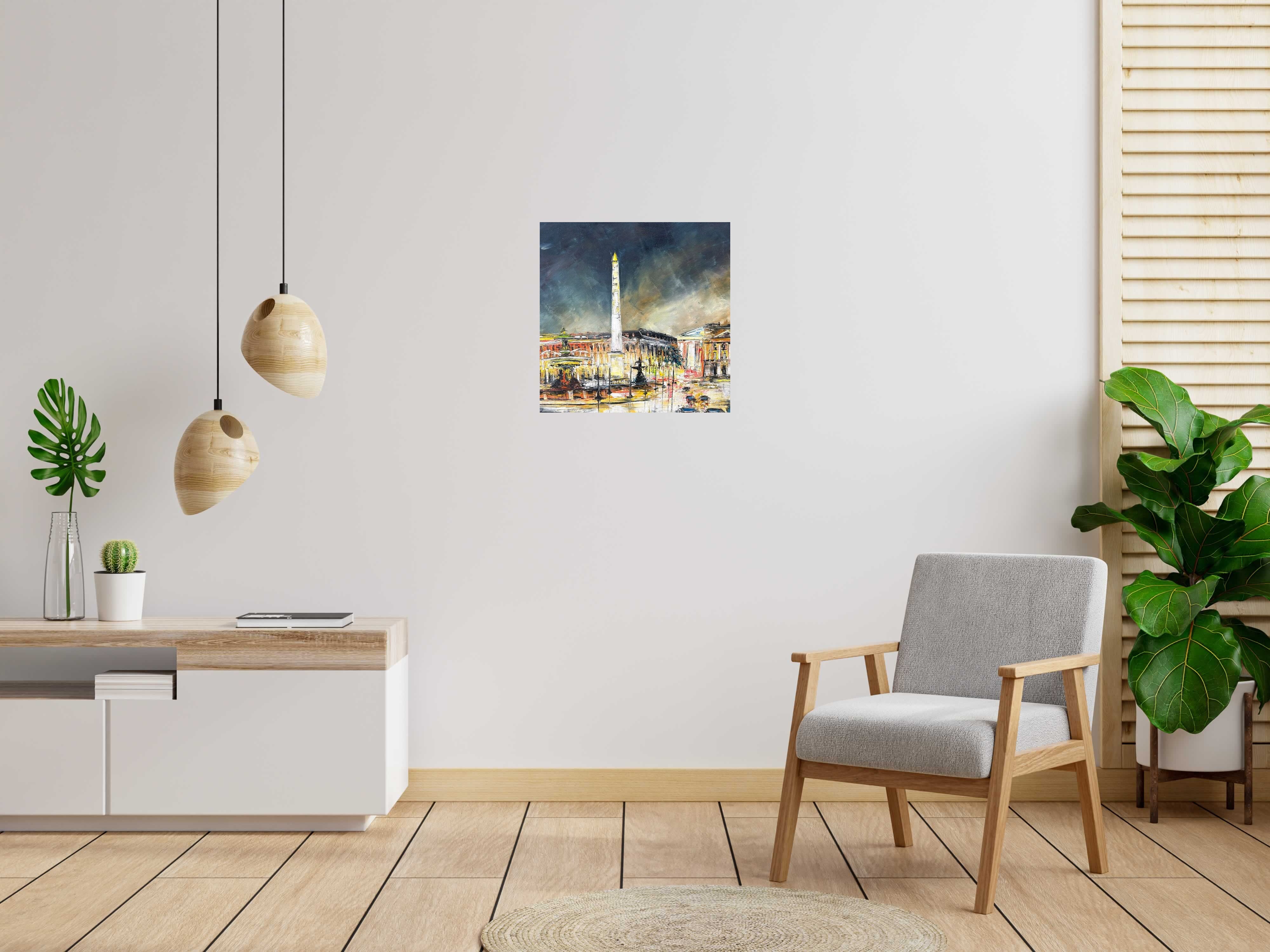 Tableau Place de la concorde de PHIL dans un intérieur – 60 × 60 cm