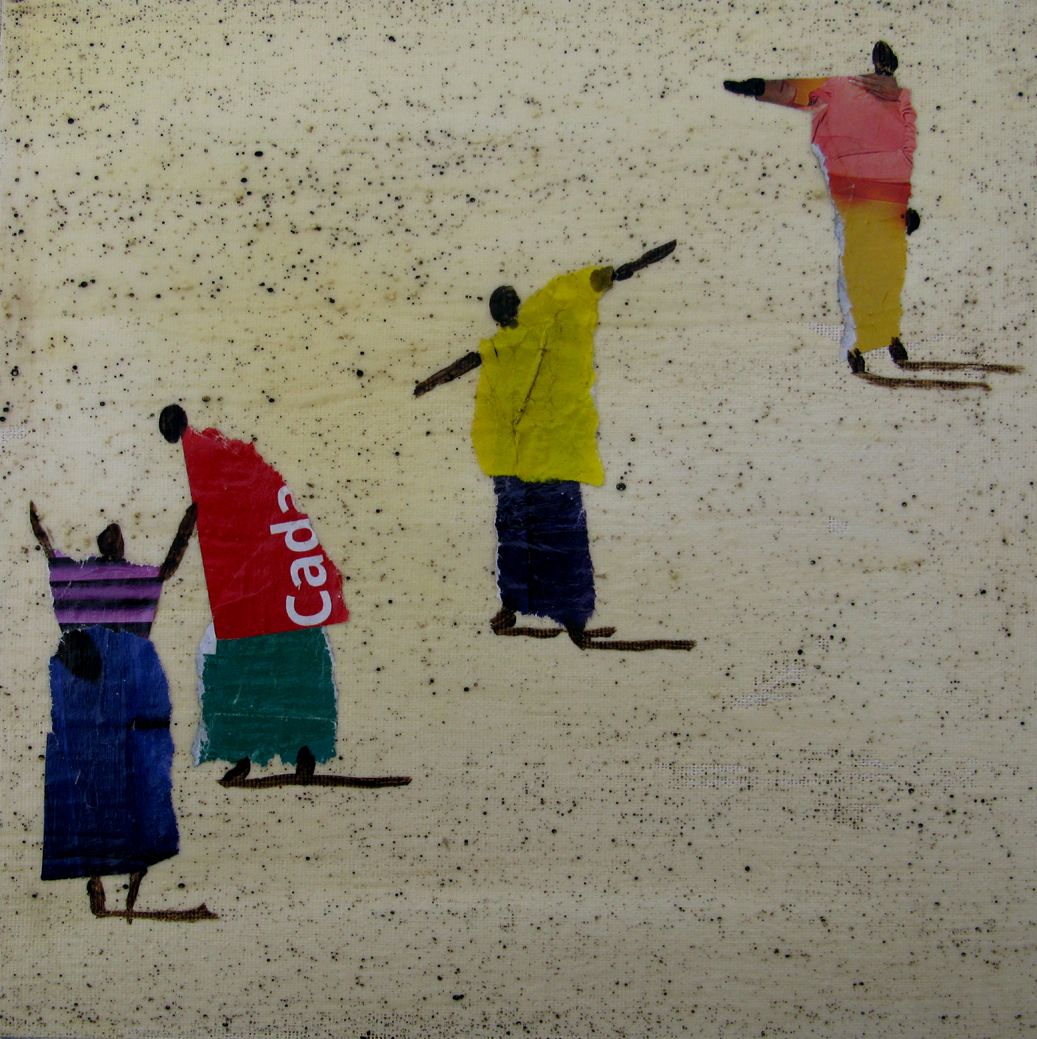 Tableau figuratif petit format Africa 5 - Barcelona 2025 – MARCOS ZRIHEN NOWOTNY – 20 × 20 cm