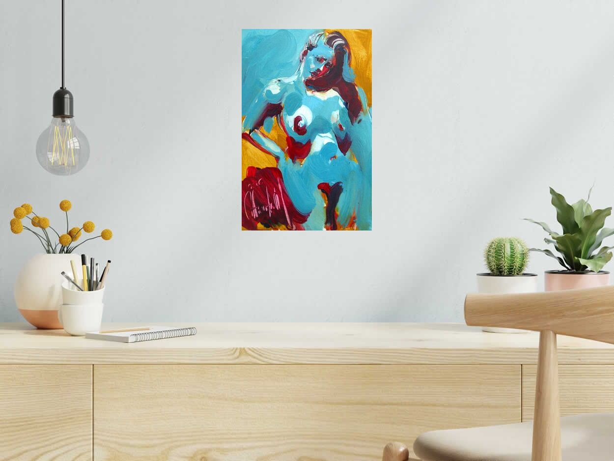 Tableau Aurora de OLENA SINIUHINA dans un intérieur – 26 × 41 cm