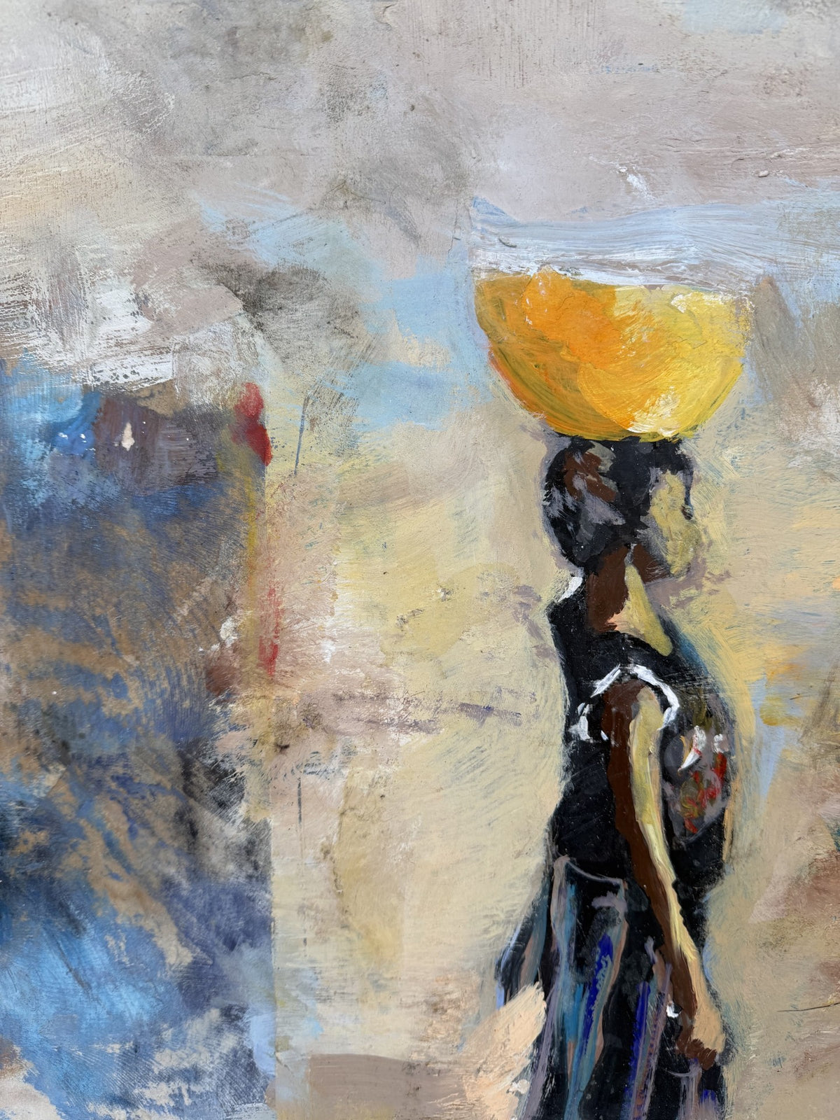Tableau Niña Agua de ARANCHA TEJEDOR dans un intérieur – 60 × 60 cm