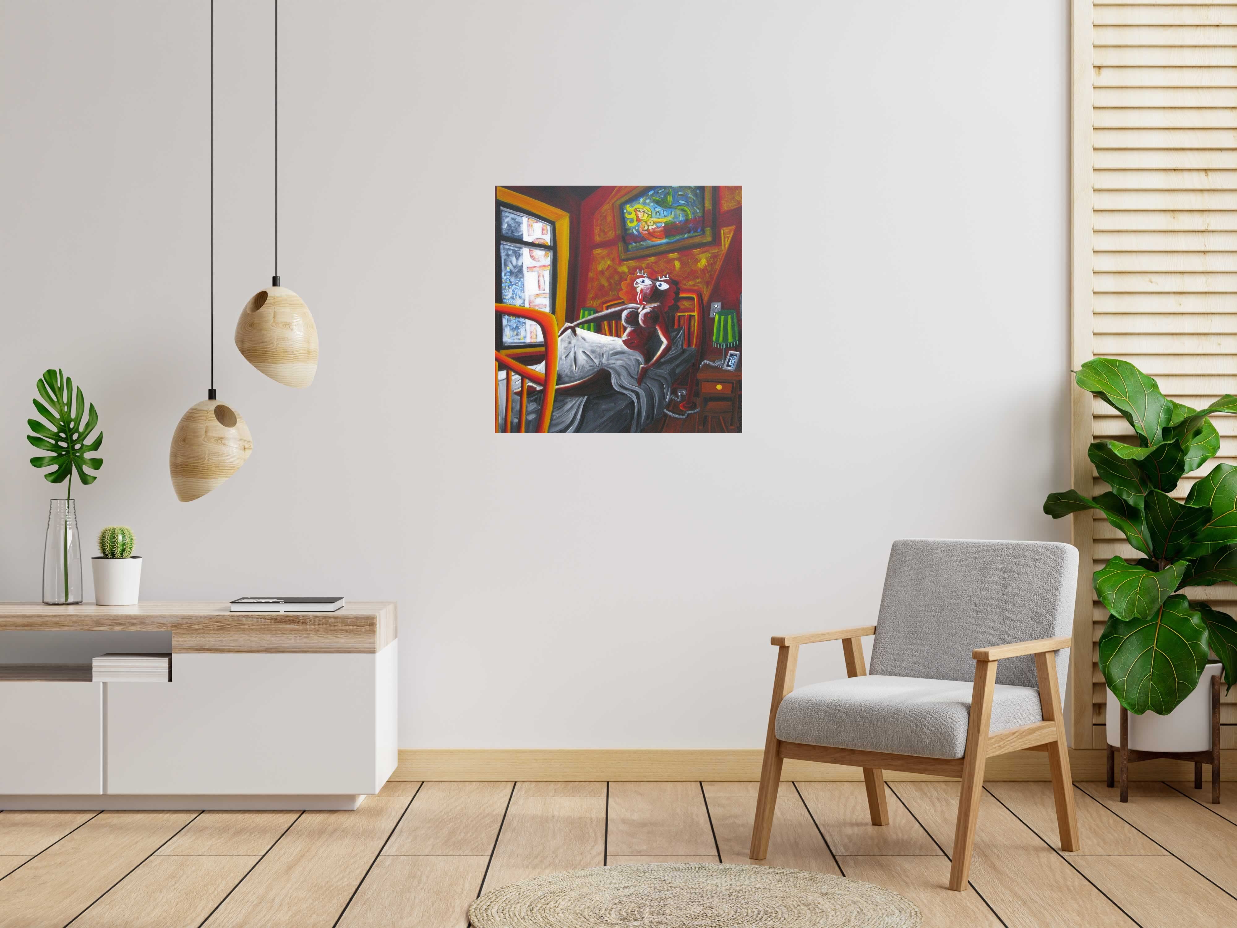 Tableau HOTEL DU NORD de B BOSS dans un intérieur – 80 × 80 cm