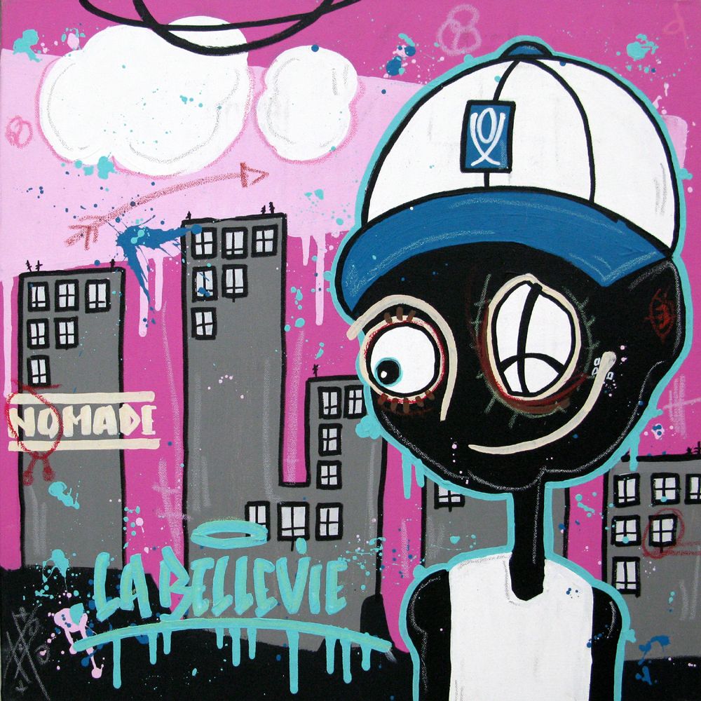 Tableau moyen format La belle vie – DIDIER GOMEZ – 60 × 60 cm