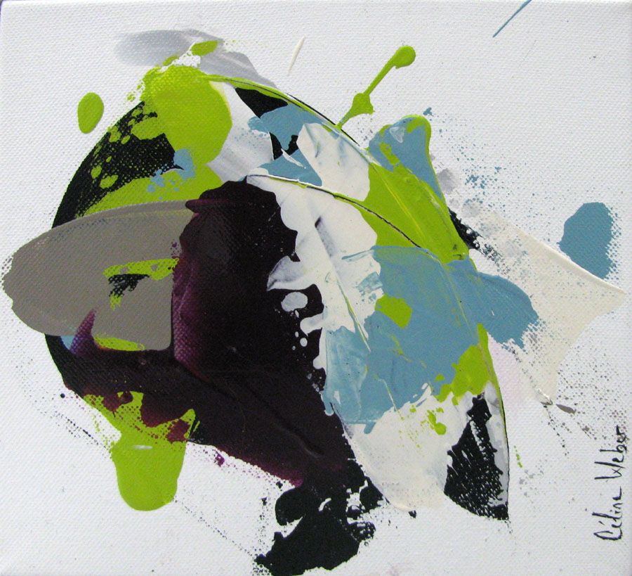 Tableau petit format AMETHYSTE 1 – CELINE WEBER – 20 × 20 cm