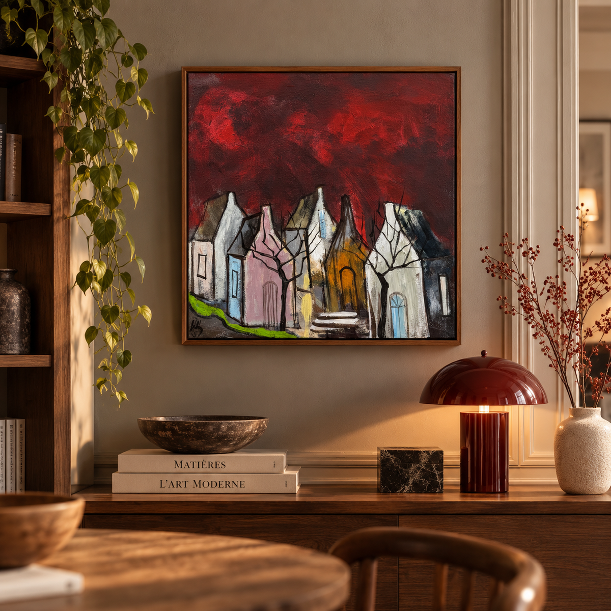 Tableau Selo - O.T. de IVAN TZONEV dans un intérieur – 40 × 40 cm