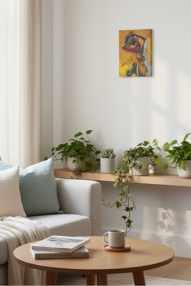 Tableau L'instant 74 de OLENA SINIUHINA dans un intérieur – 30 × 40 cm