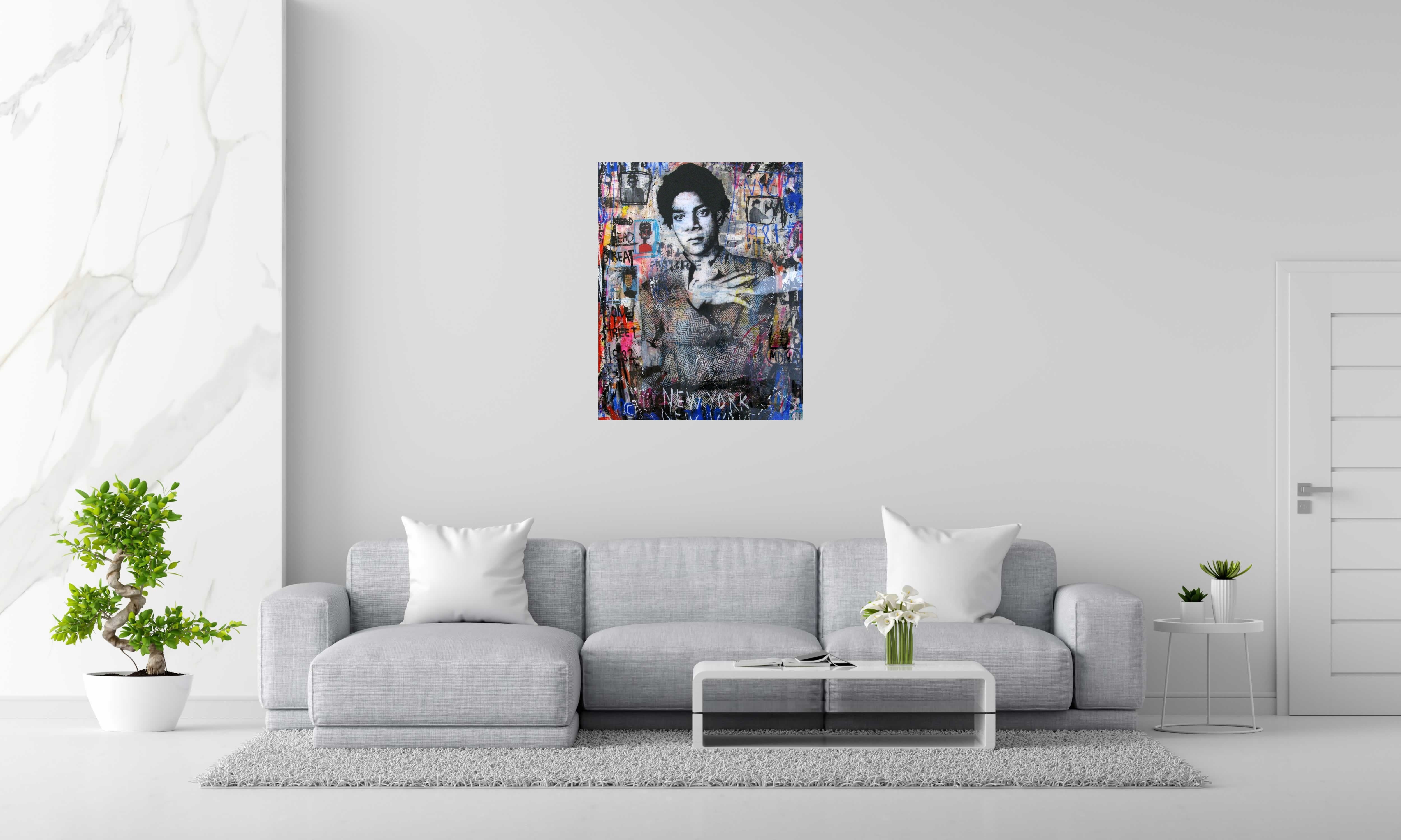 Tableau YOUNG KING de THIERRY RASINE dans un intérieur – 92 × 73 cm