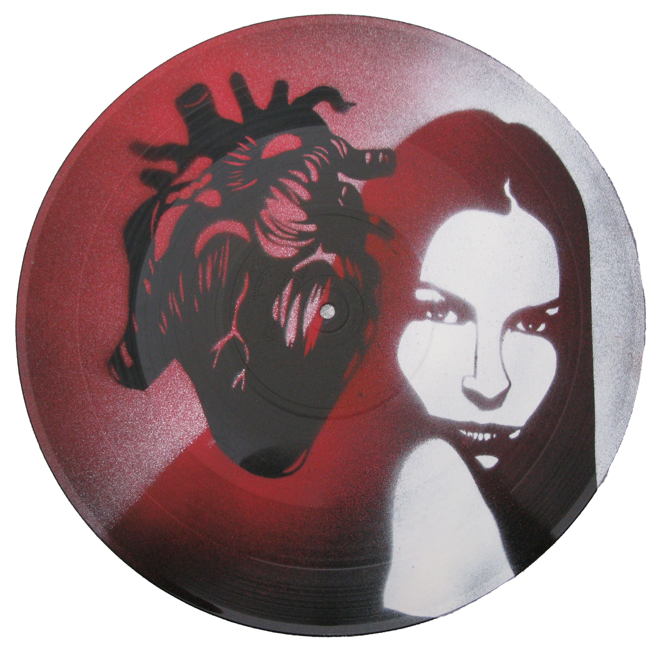 Tableau street art petit format Juliane – KARO TRASS – 30 × 30 cm