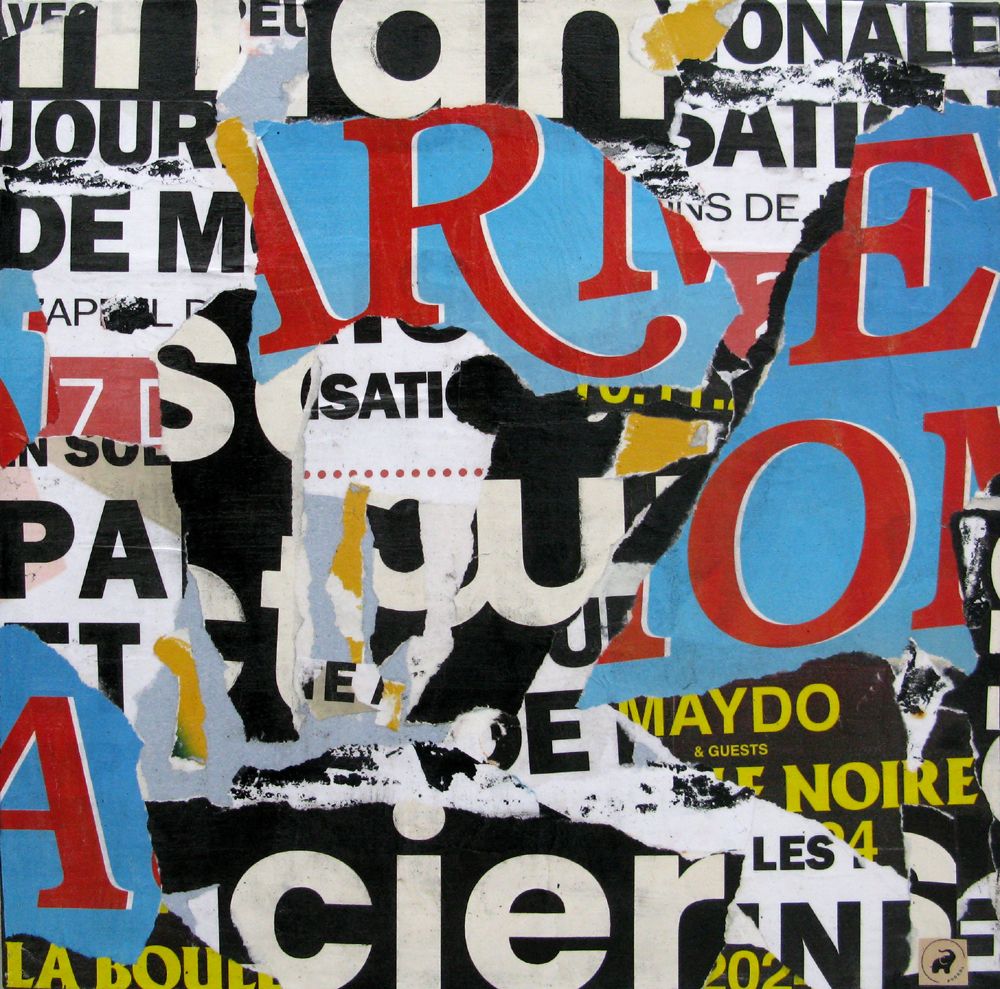 Tableau street art petit format Urbanité 2 – PODKOL – 40 × 40 cm