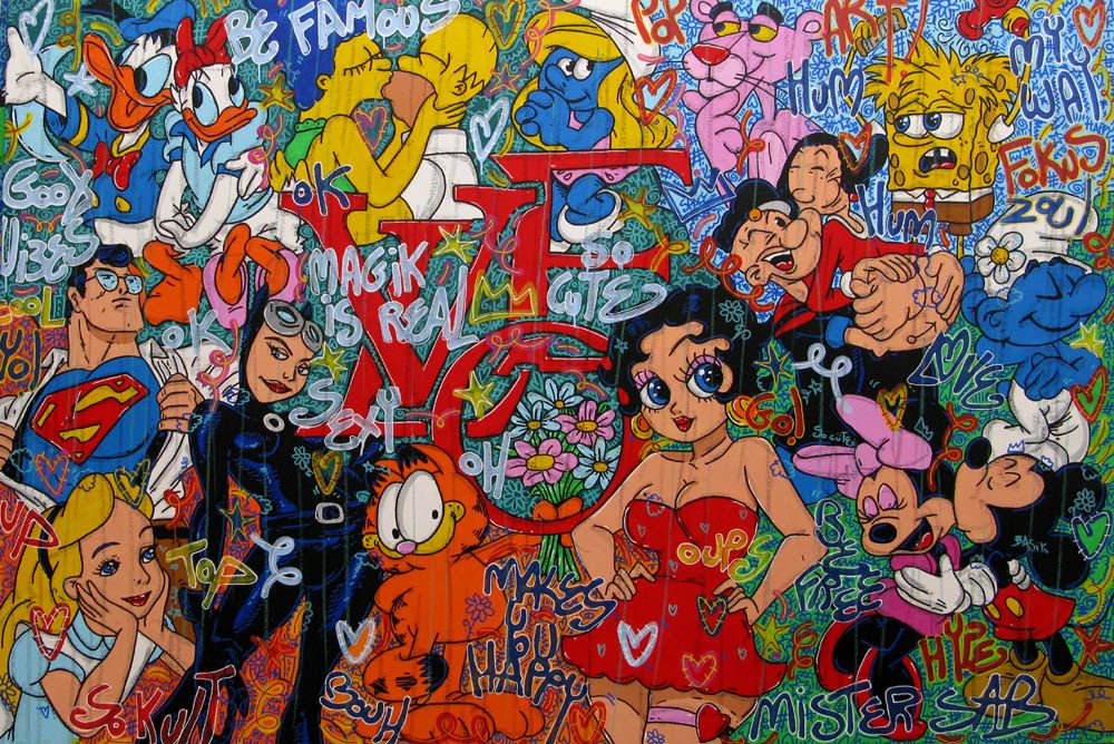 Tableau street art très grand format So much Love – RICO SAB – 195 × 130 cm