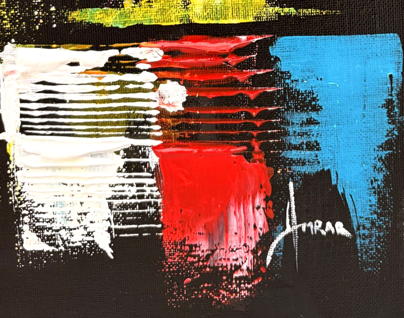 Tableau La superposition 1 de FARID AMRAR pour chambre parent moderne – 50 × 50 cm