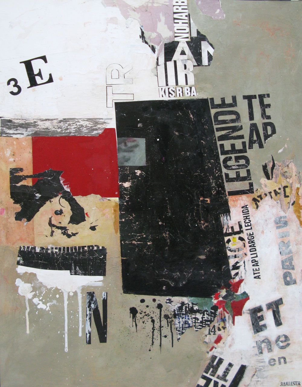 Tableau très grand format L'HISTOIRE DES 2 LUNES – BALLESTER ROSALIE – 130 × 97 cm