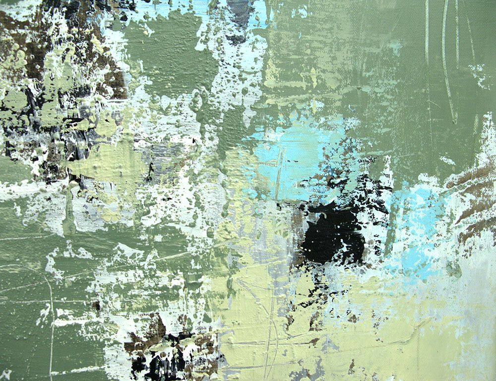 Tableau de TANIA CARRARA a pour titre NUANCES TURQUOISE style abstrait dim : TANIA CARRARAprix:750