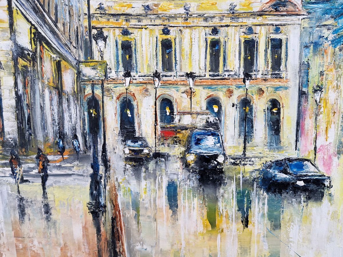 Tableau de PHIL a pour titre L'opéra. Paris style figuratif dim : PHILprix:1200
