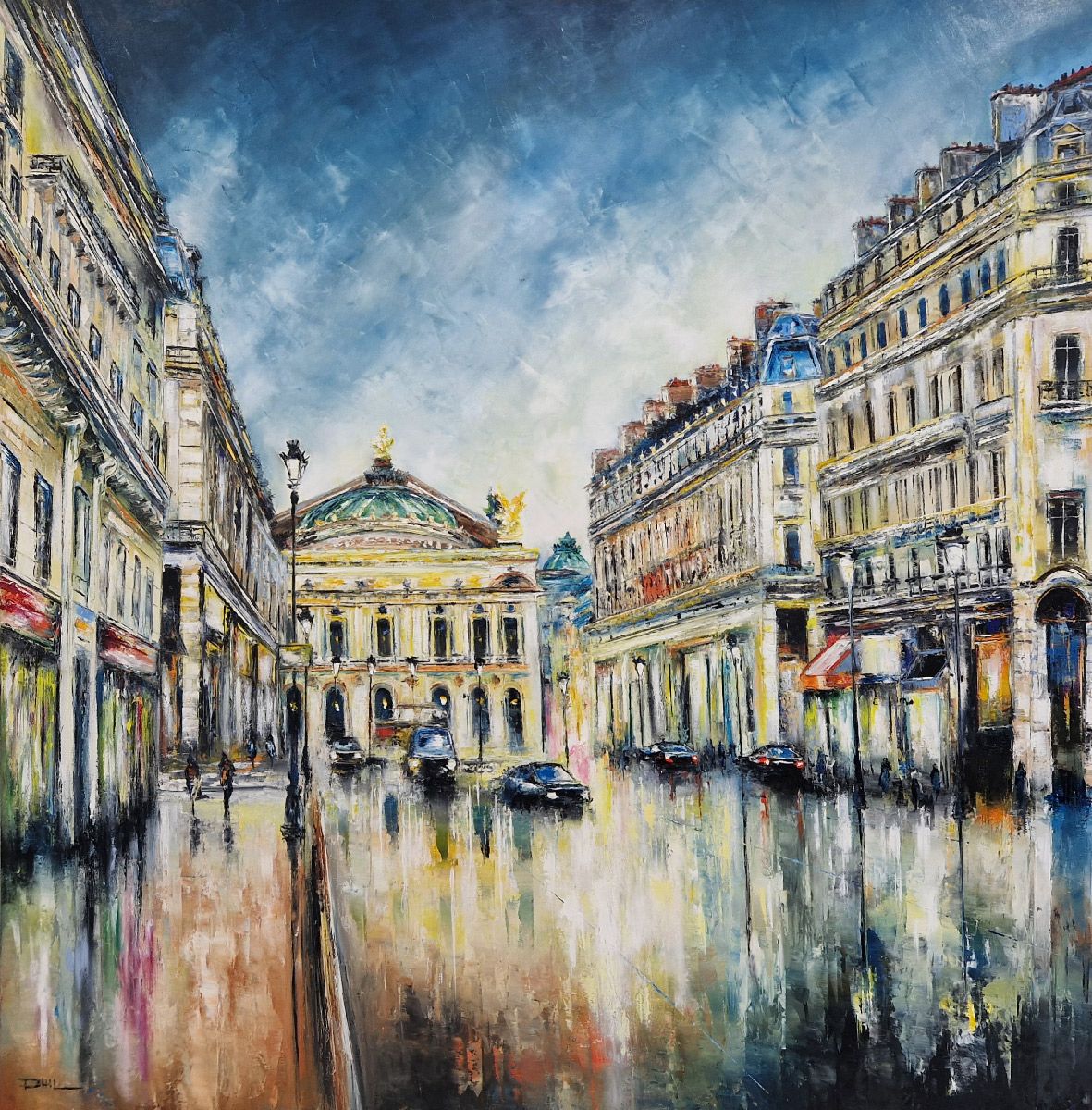 Tableau de PHIL a pour titre L'opéra. Paris style figuratif dim : PHILprix:1200