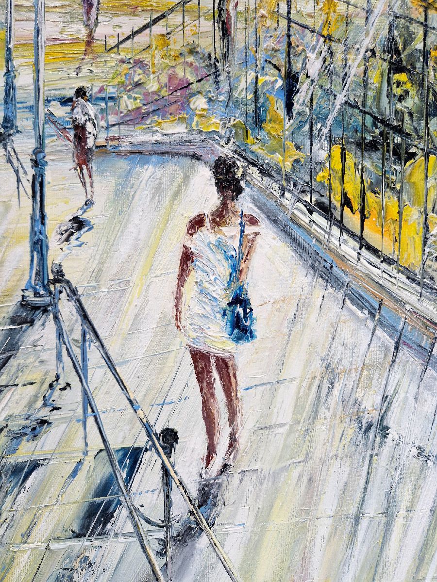 Tableau de PHIL a pour titre Paris - Soirée à Montmartre style figuratif dim : PHILprix:850