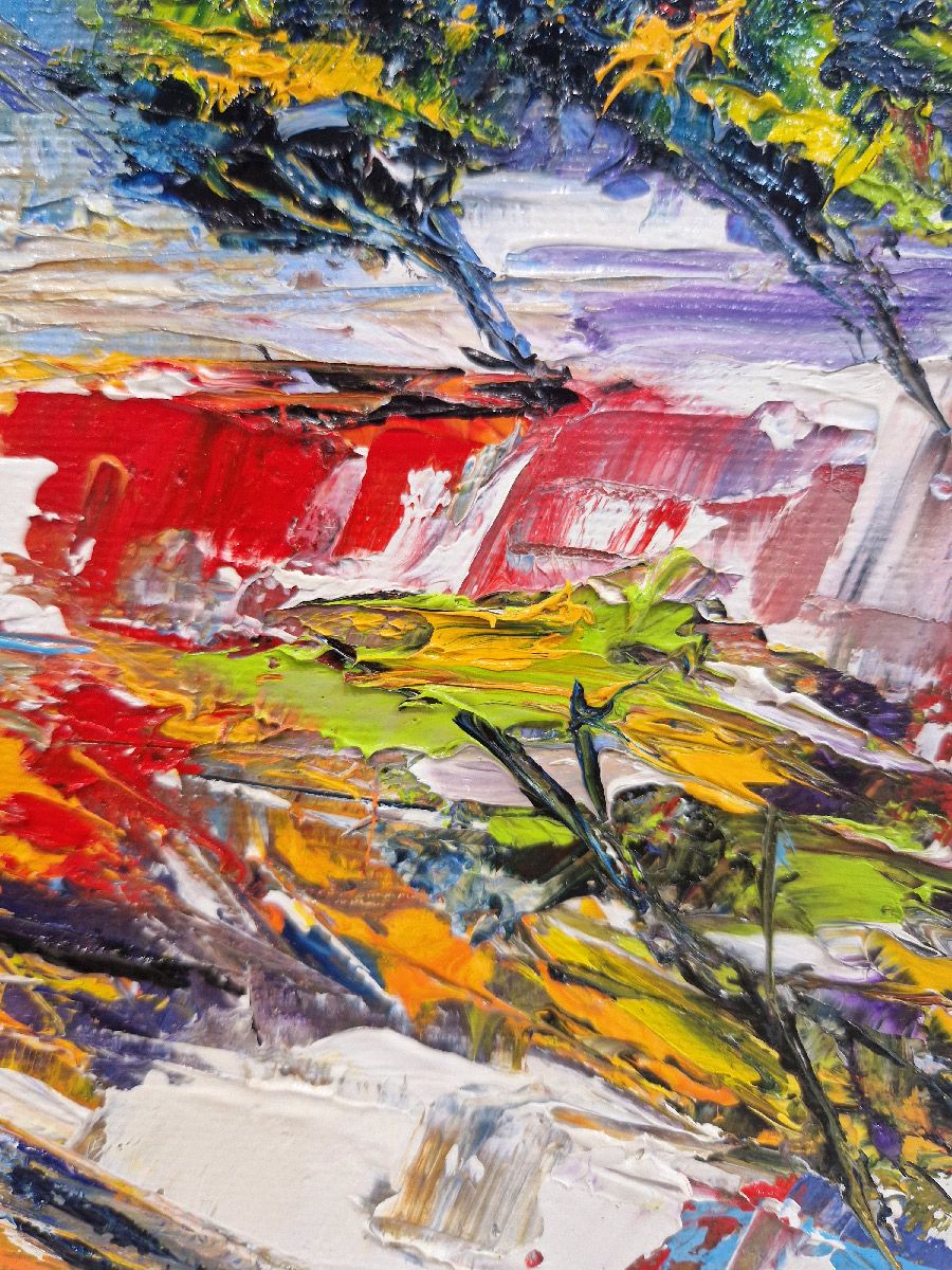 Tableau de PHIL a pour titre Calanques style figuratif dim : PHILprix:200
